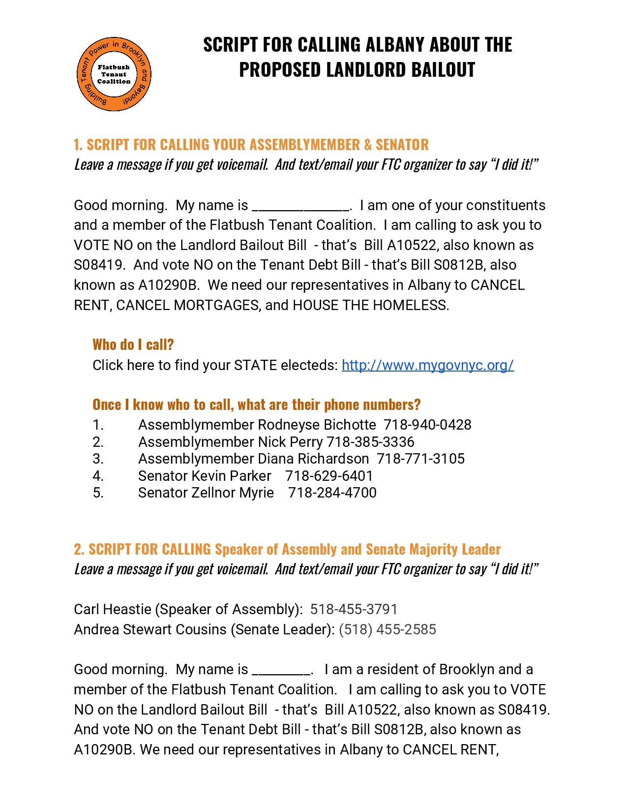 ALBANY IS READY TO BAIL OUT LANDLORDS instead of TENANTS — WE CAN STOP ...